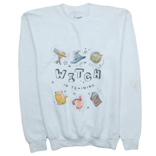 Harry Potter Womens White XL Pullover Sweatshirt Witch In Training