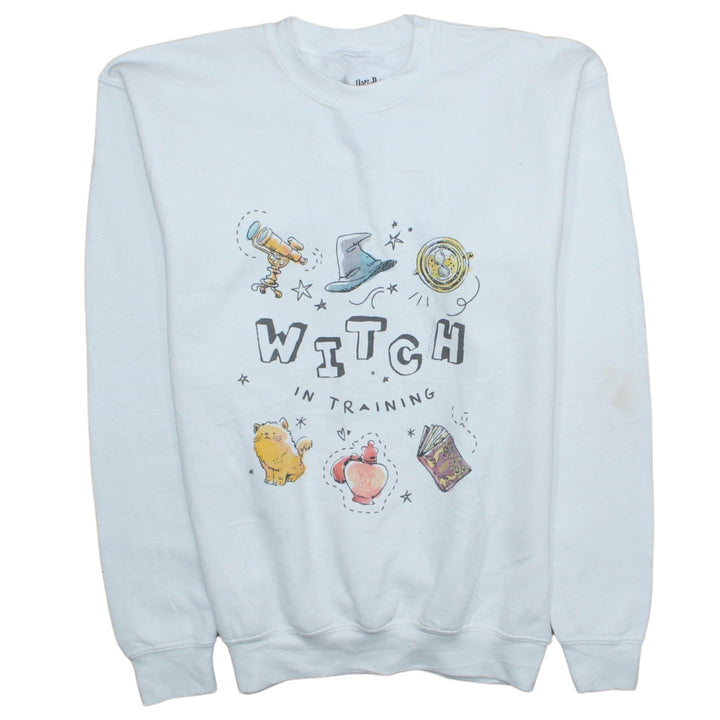 Harry Potter Womens White XL Pullover Sweatshirt Witch In Training