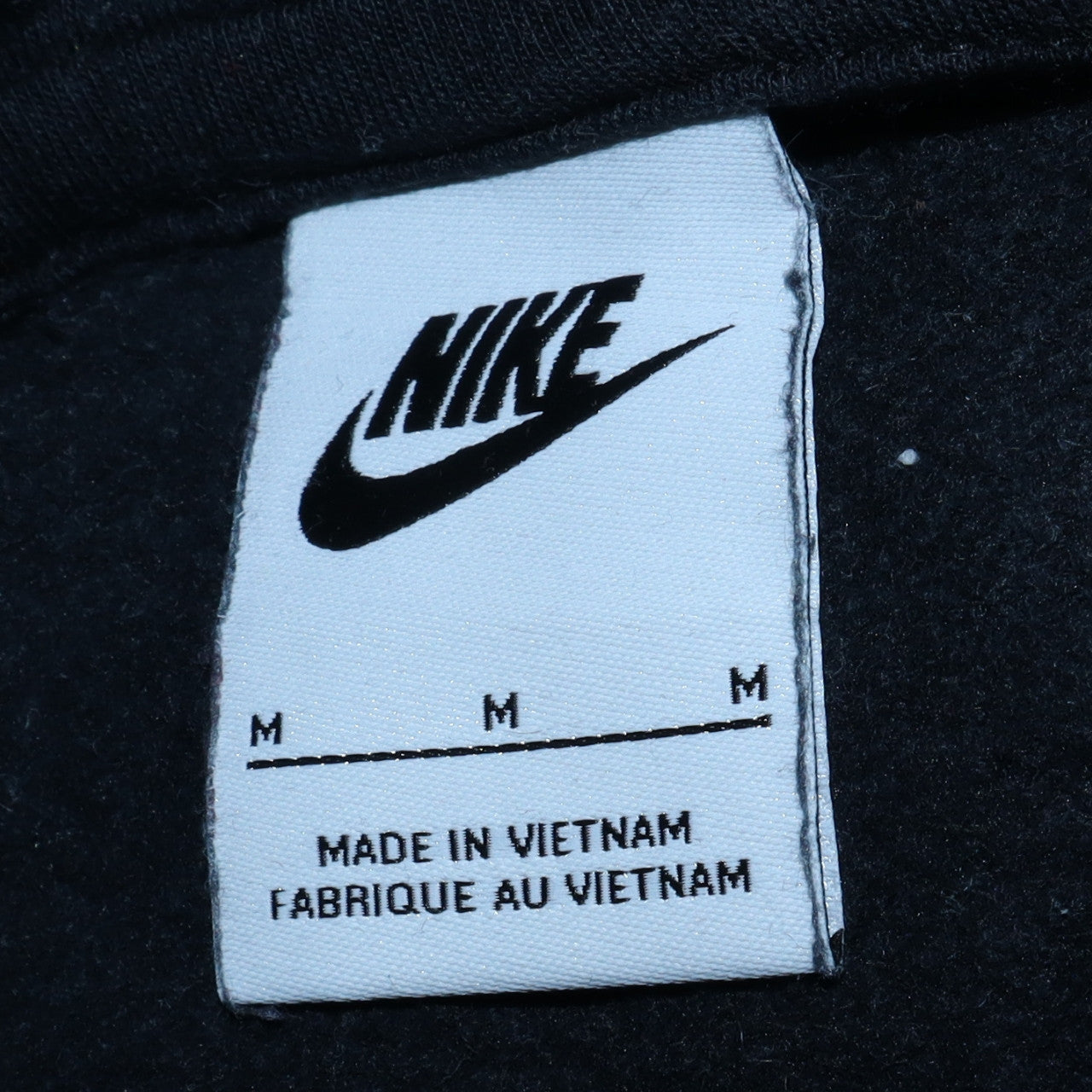 Nike Womens Black Leopard Logo Pullover Hoodie Size M