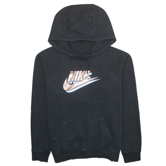 Nike Women's Black Pullover Hoodie M Logo Print Sportswear