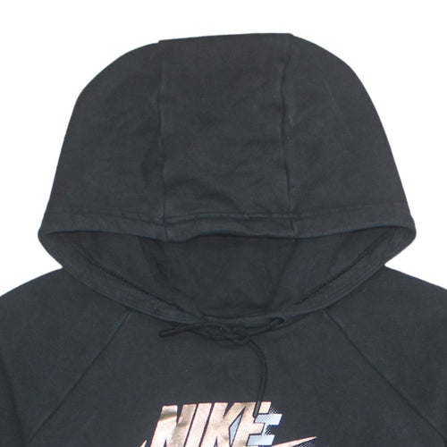Nike Women's Black Pullover Hoodie M Logo Print Sportswear