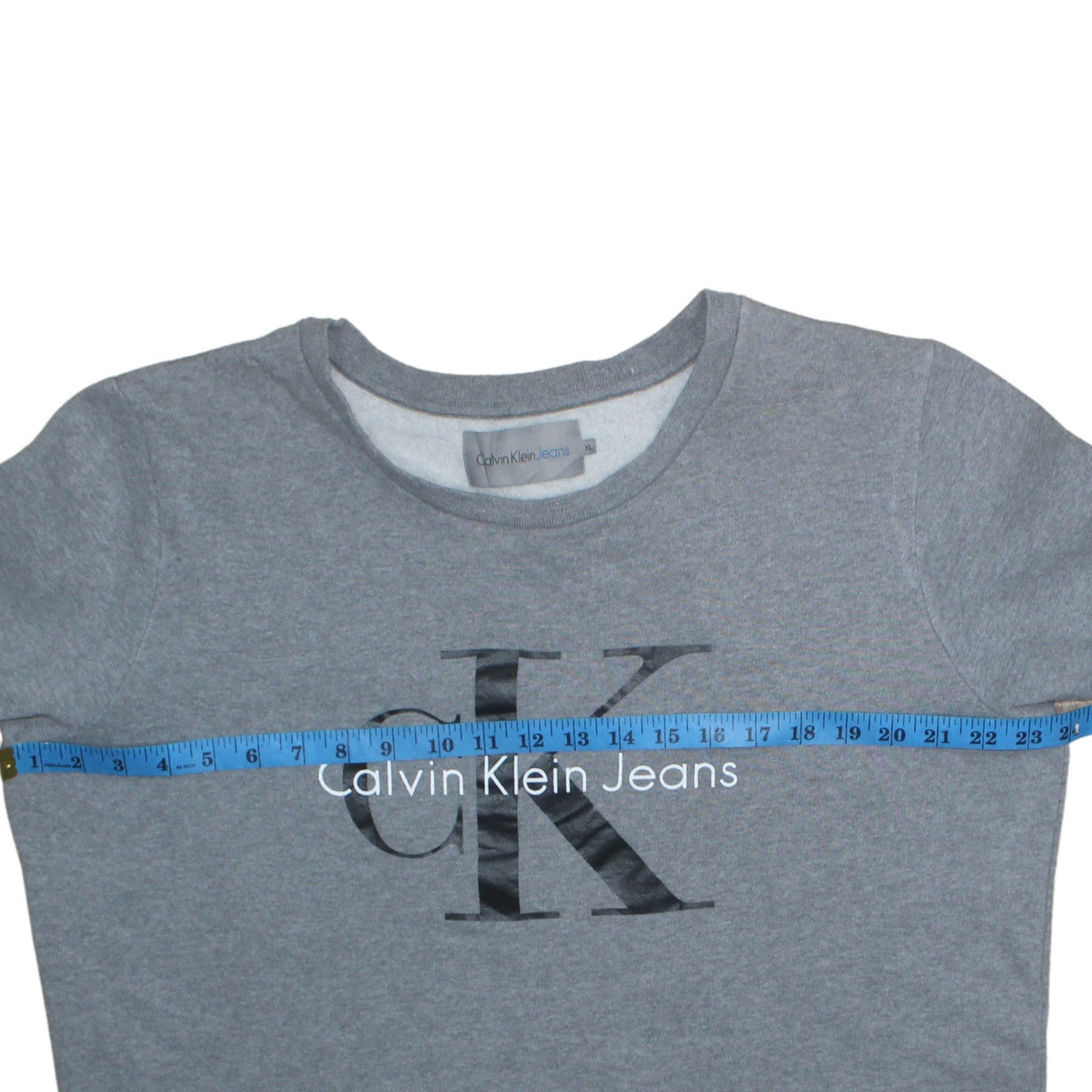 Calvin Klein Jeans Men's Grey XL Pullover Sweatshirt Logo Print