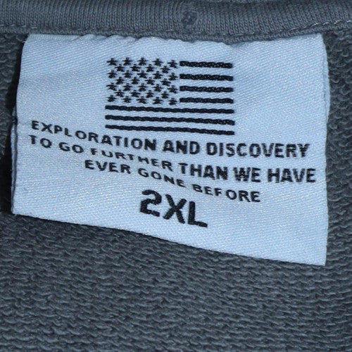 Men’s Grey NASA USA Logo Pullover Sweatshirt 2XL Regular Fit