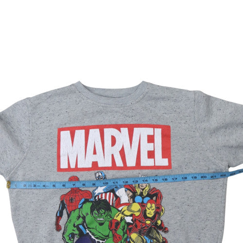 Cedar Wood State Men’s Grey Marvel Comics Crew Neck Sweatshirt L