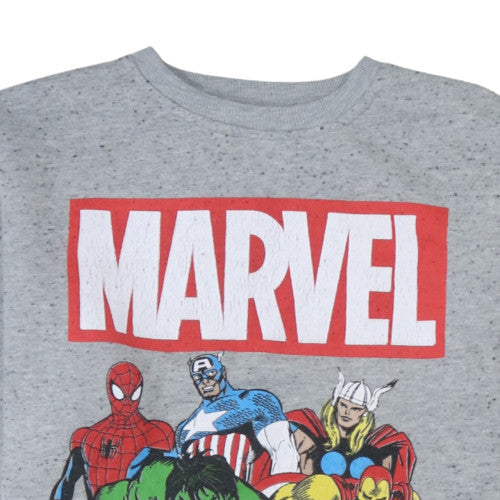 Cedar Wood State Men’s Grey Marvel Comics Crew Neck Sweatshirt L