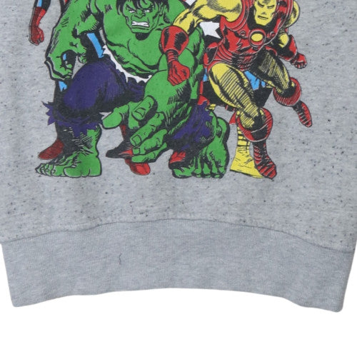 Cedar Wood State Men’s Grey Marvel Comics Crew Neck Sweatshirt L