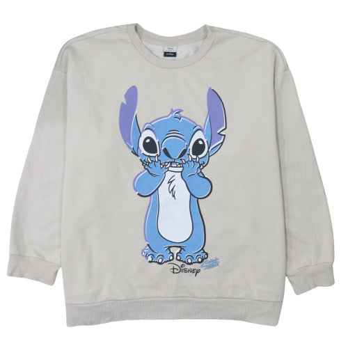 Disney Classics at George Women Beige 2XL Pullover Sweatshirt Stitch Graphic