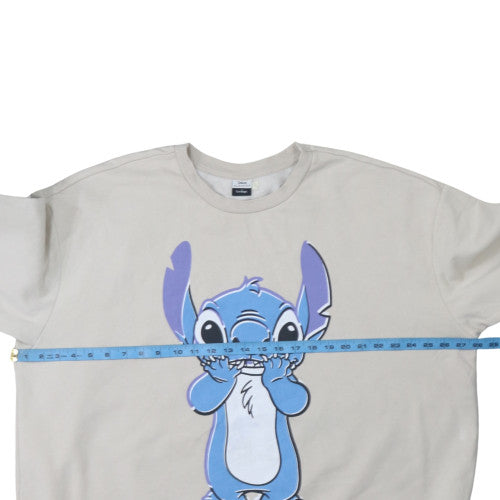 Disney Classics at George Women Beige 2XL Pullover Sweatshirt Stitch Graphic