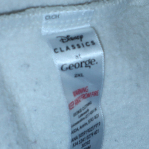 Disney Classics at George Women Beige 2XL Pullover Sweatshirt Stitch Graphic