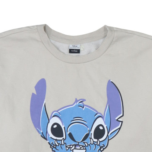 Disney Classics at George Women Beige 2XL Pullover Sweatshirt Stitch Graphic