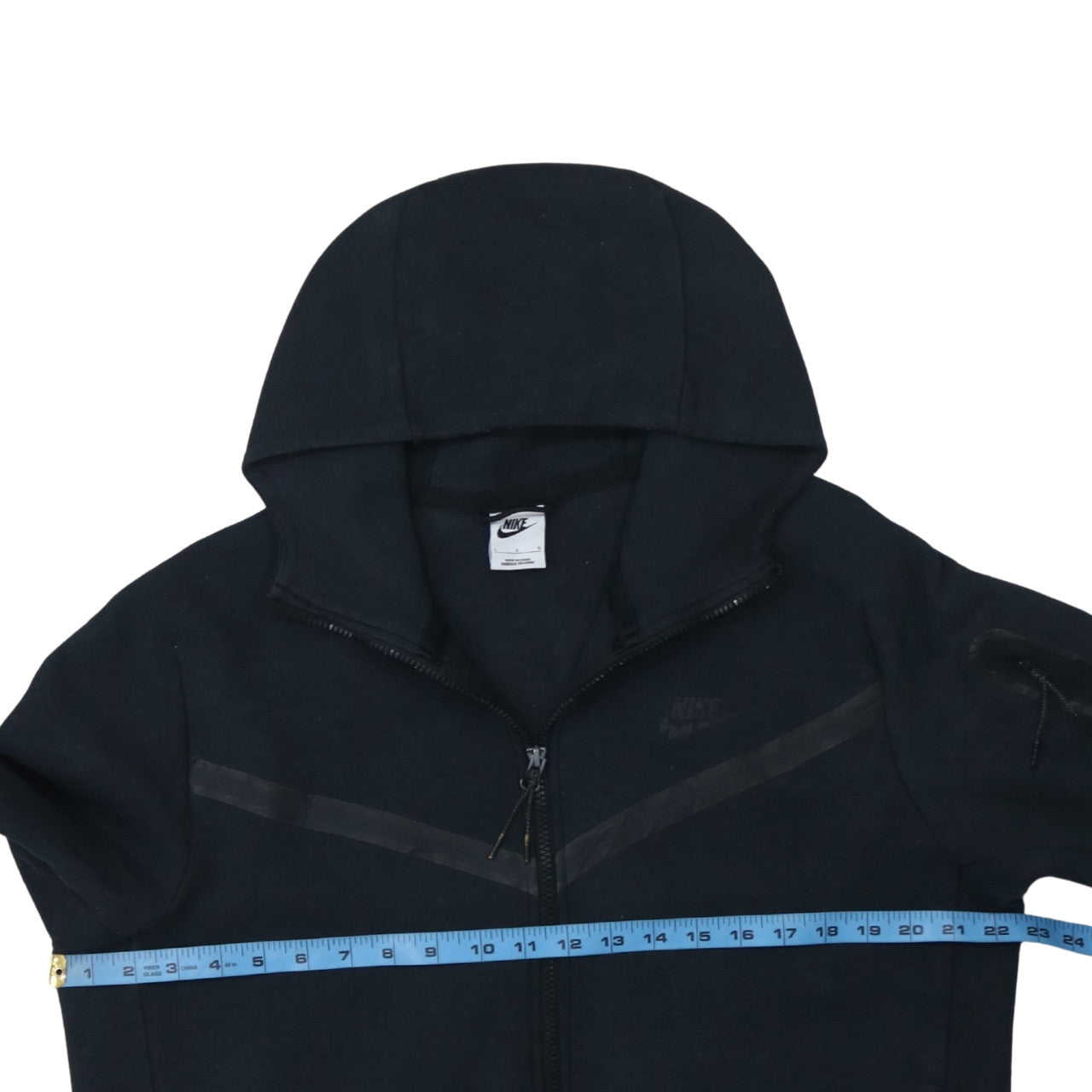 Nike Men's Black Full Zip Fleece Hoodie L Regular Fit