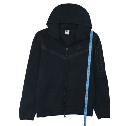 Nike Men's Black Full Zip Fleece Hoodie L Regular Fit
