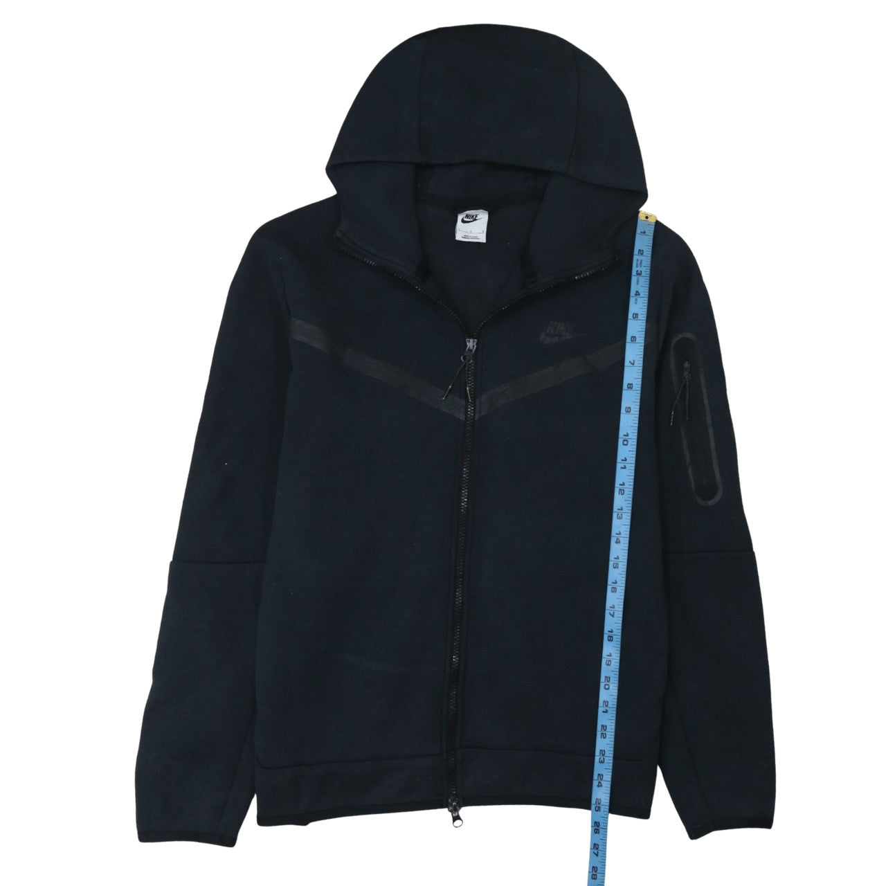 Nike Men's Black Full Zip Fleece Hoodie L Regular Fit