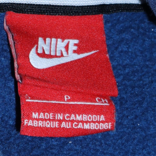 Nike Men Blue Pullover Hoodie Small Fleece Graphic Sportswear