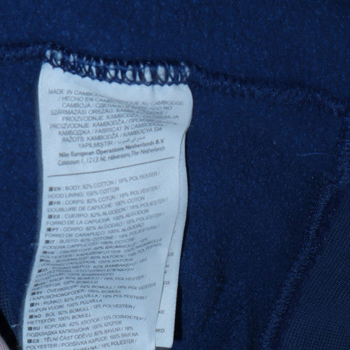 Nike Men Blue Pullover Hoodie Small Fleece Graphic Sportswear