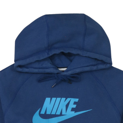 Nike Men Blue Pullover Hoodie Small Fleece Graphic Sportswear
