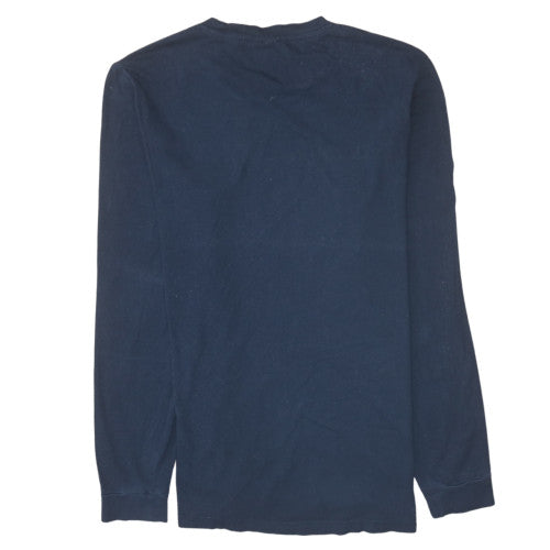 Champion Men's Navy Long Sleeve Crew Neck T-Shirt XL Cotton