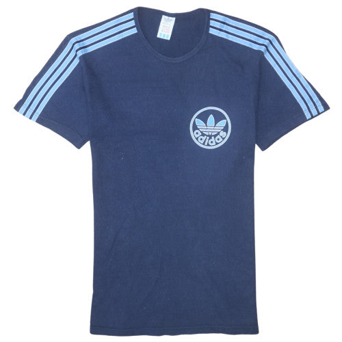 Adidas Men's Navy Blue Short Sleeve Crew Neck Sports T-Shirt Size L
