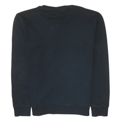 Emporio Armani Men's Black Sweatshirt Medium Embroidered Logo Pullover