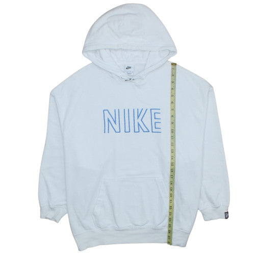 Nike Men's White XS Pullover Hoodie with Blue Logo