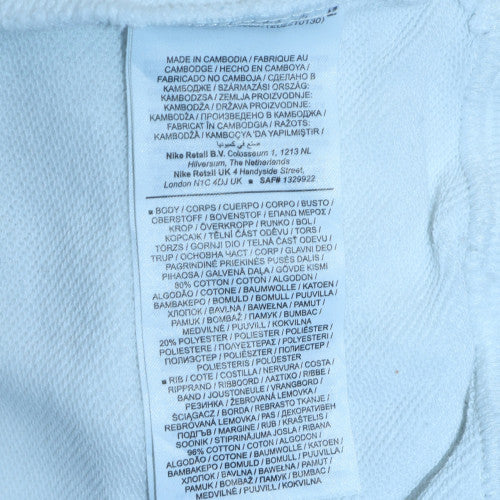 Nike Men's White XS Pullover Hoodie with Blue Logo