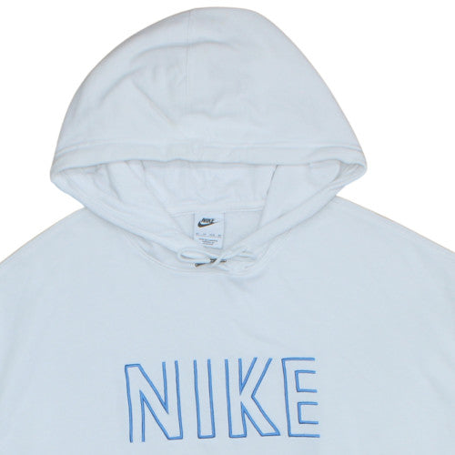 Nike Men's White XS Pullover Hoodie with Blue Logo