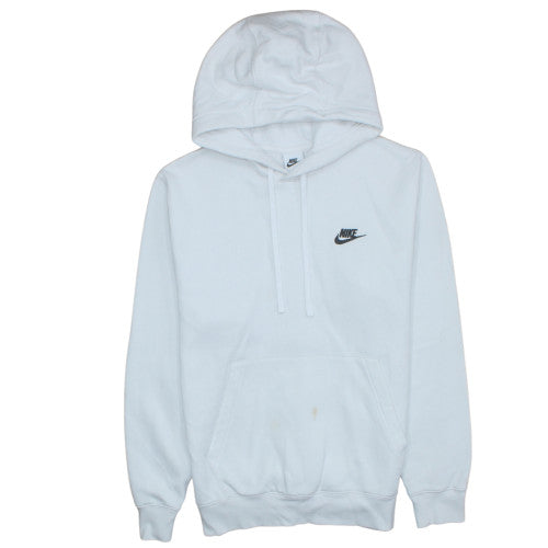 Nike Women White Small Pullover Hoodie Sweatshirt Cotton Blend