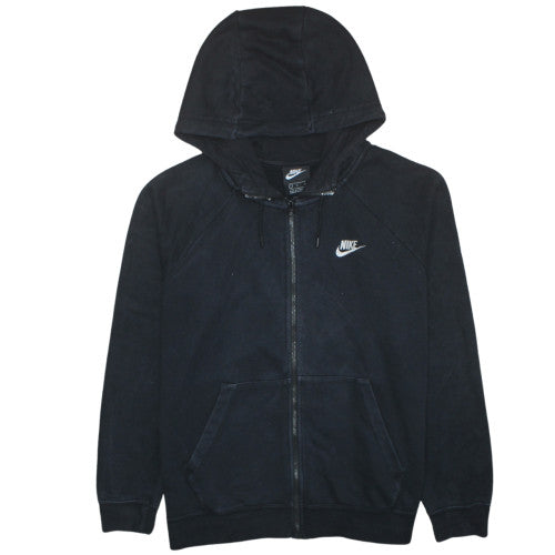 Nike Men Black Full Zip Hoodie L Fleece Sportswear