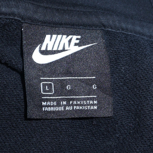 Nike Men Black Full Zip Hoodie L Fleece Sportswear