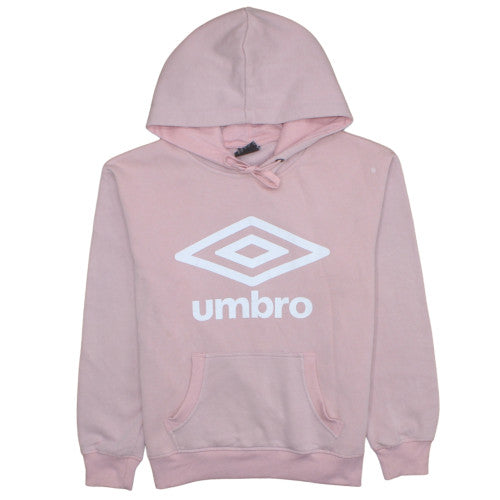 Umbro Womens Pink Pullover Hoodie Medium Cotton Blend Casual