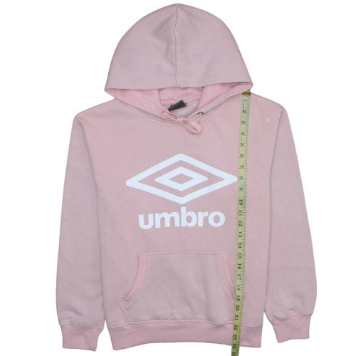 Umbro Womens Pink Pullover Hoodie Medium Cotton Blend Casual