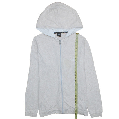 Hugo Boss Women Grey Full Zip Hoodie Sweatshirt Size M