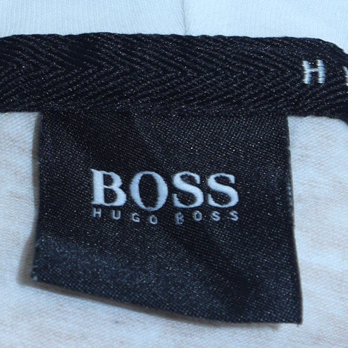 Hugo Boss Women Grey Full Zip Hoodie Sweatshirt Size M