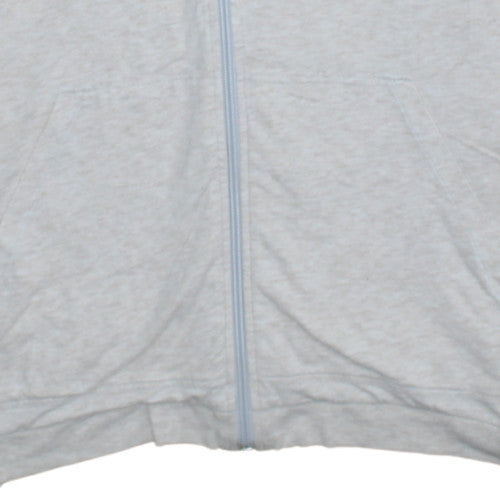 Hugo Boss Women Grey Full Zip Hoodie Sweatshirt Size M