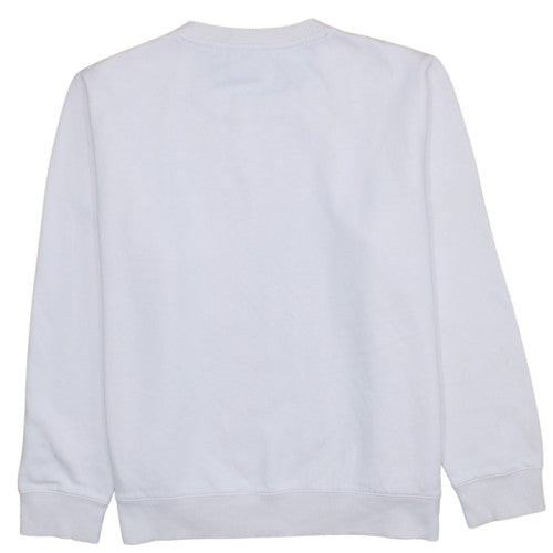 Tommy Hilfiger Women's White XL Crew Neck Cotton Sweatshirt