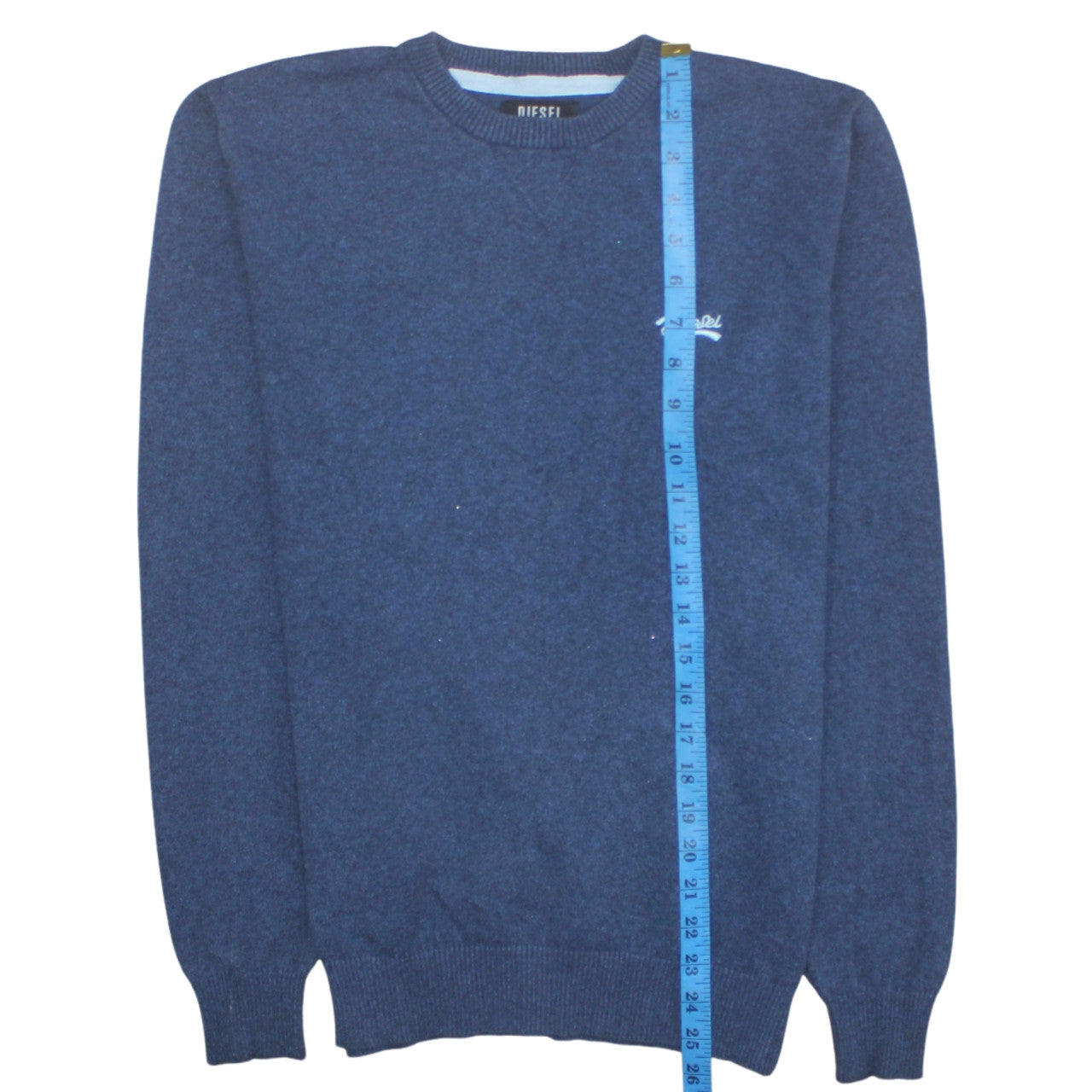 Diesel Mens Blue Crew Neck Knit Pullover Jumper Size M
