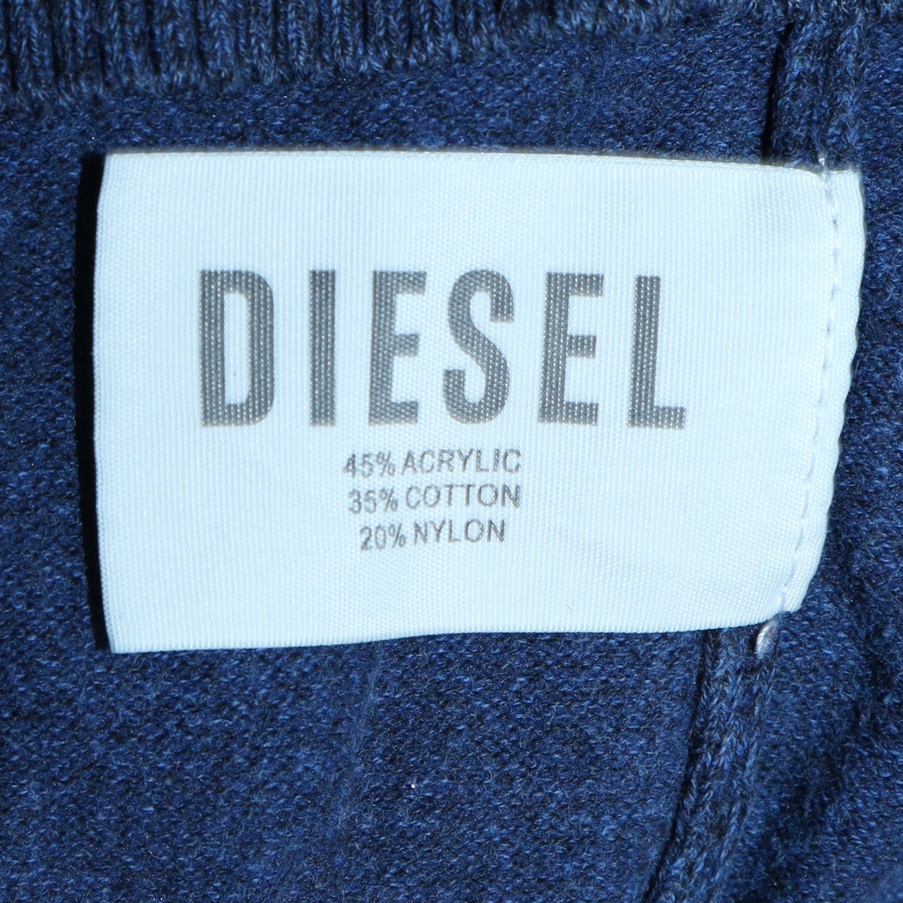 Diesel Mens Blue Crew Neck Knit Pullover Jumper Size M