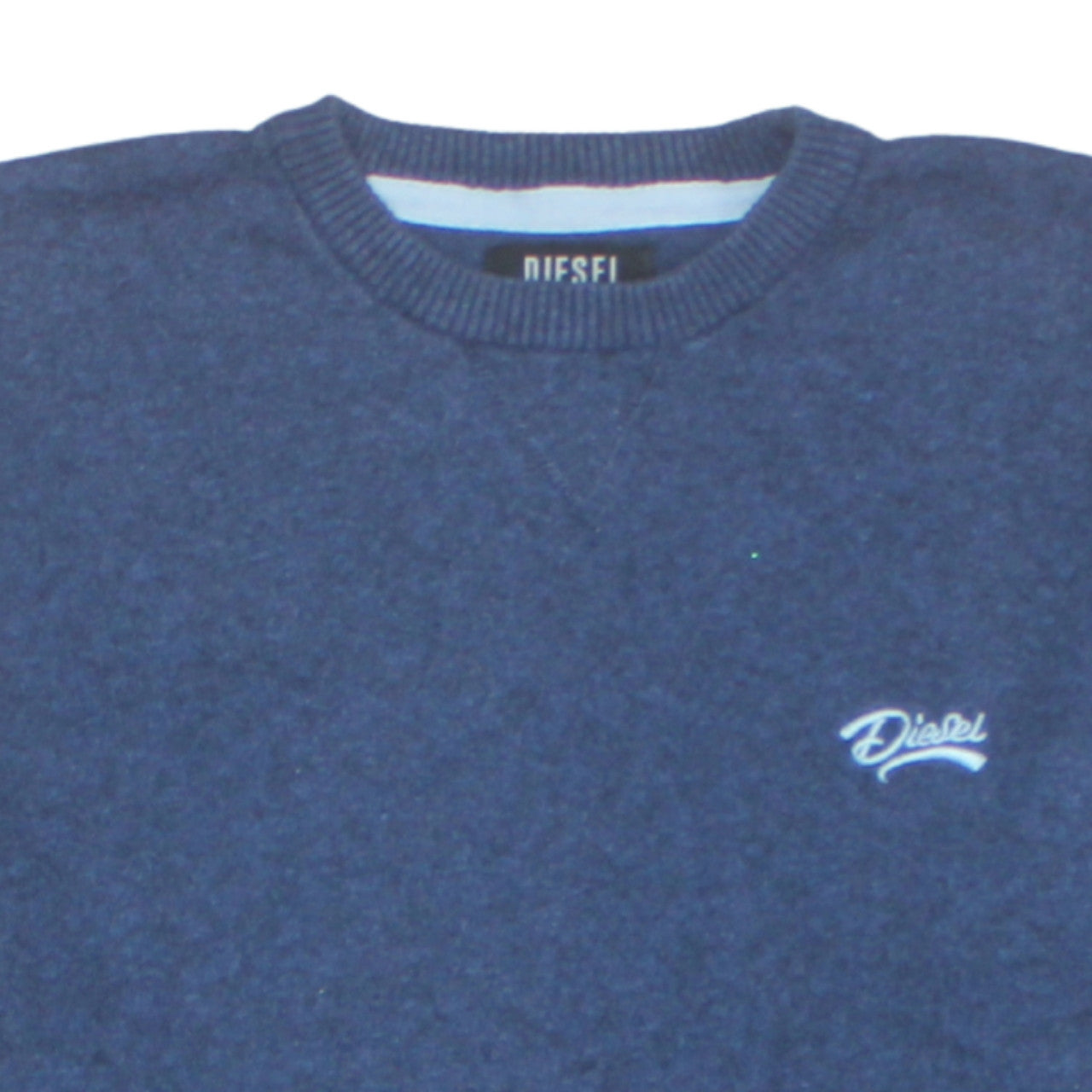 Diesel Mens Blue Crew Neck Knit Pullover Jumper Size M