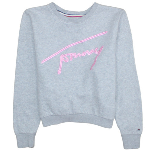 Tommy Jeans Womens Grey Small Crew Neck Pullover Sweatshirt
