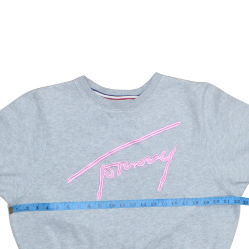 Tommy Jeans Womens Grey Small Crew Neck Pullover Sweatshirt