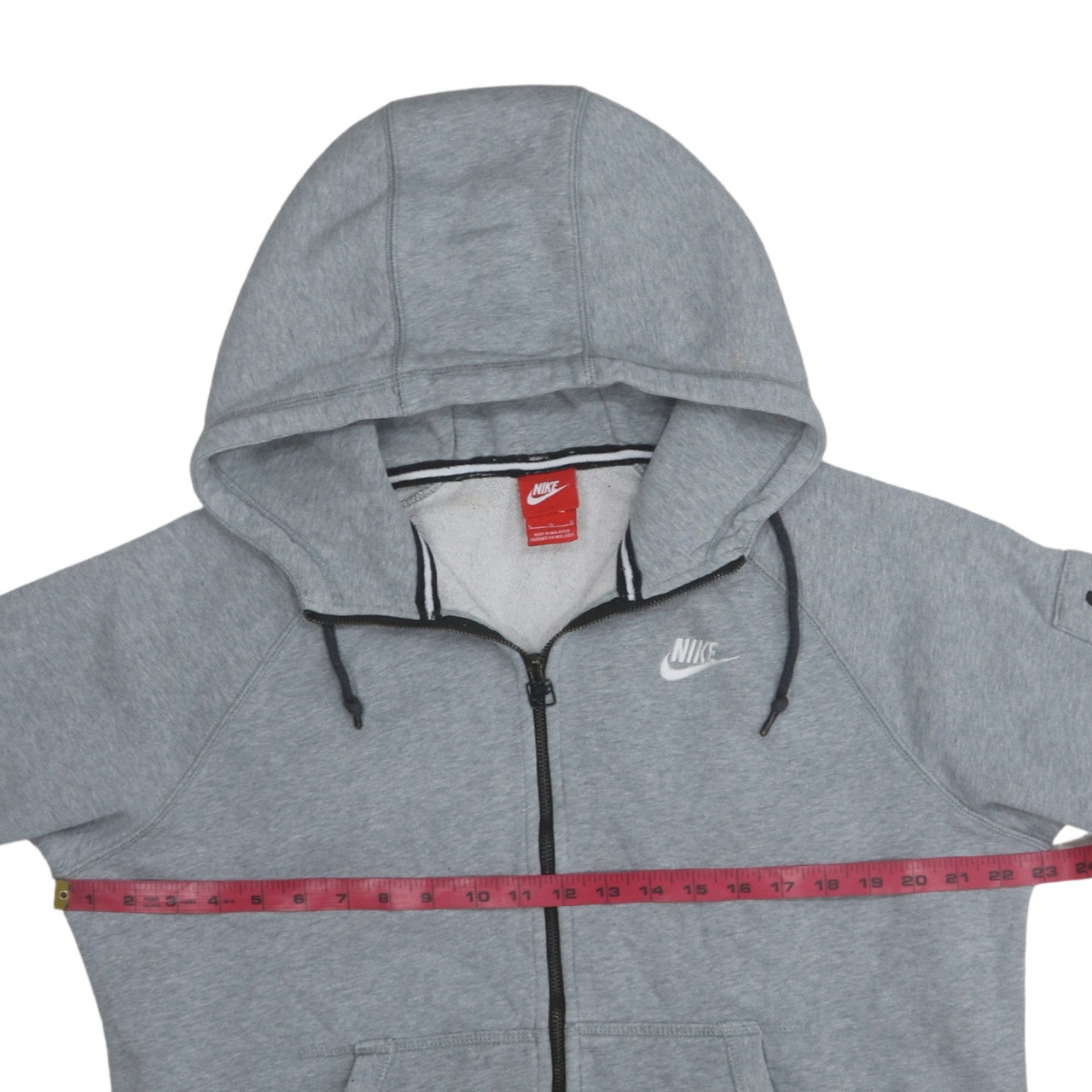 Nike Men's Grey Full Zip Hoodie Size L Regular Fit Fleece
