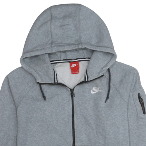 Nike Men's Grey Full Zip Hoodie Size L Regular Fit Fleece