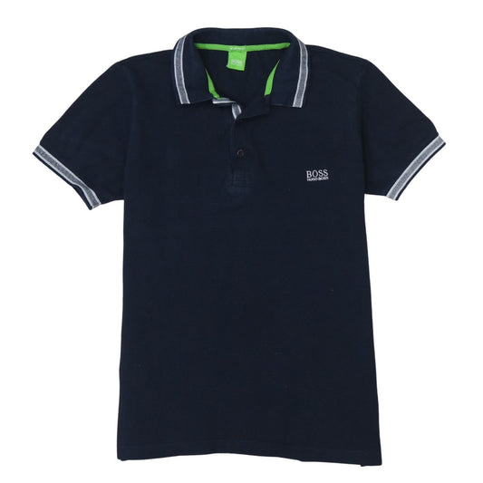Hugo Boss Men's Blue Slim Fit Cotton Polo Shirt Size S