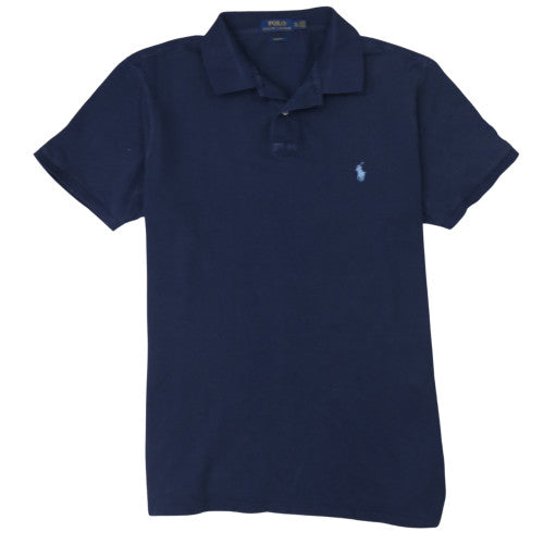Ralph Lauren Men's Blue Slim Fit Cotton Polo Shirt XL