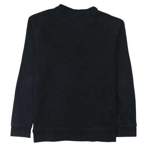 Adidas Men's Black Crew Neck Sweatshirt L Logo Print Pullover