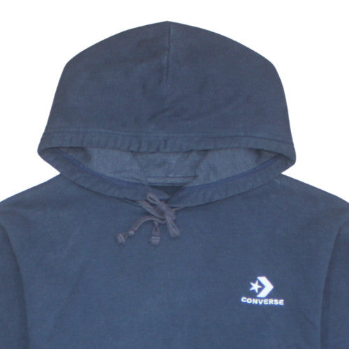 Converse Men's Navy Blue Pullover Hoodie Size L Cotton Blend