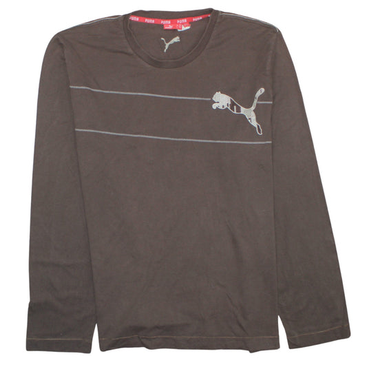Puma Men's Brown Long Sleeve Crew Neck T-Shirt XXL