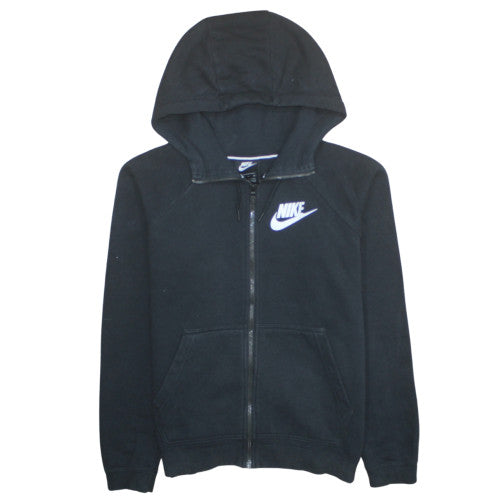 Nike Womens Black Full Zip Hoodie Size S Cotton Blend Sweatshirt