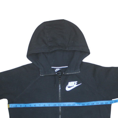 Nike Womens Black Full Zip Hoodie Size S Cotton Blend Sweatshirt
