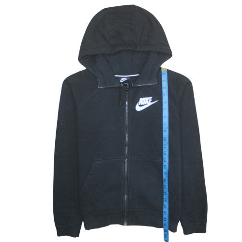 Nike Womens Black Full Zip Hoodie Size S Cotton Blend Sweatshirt
